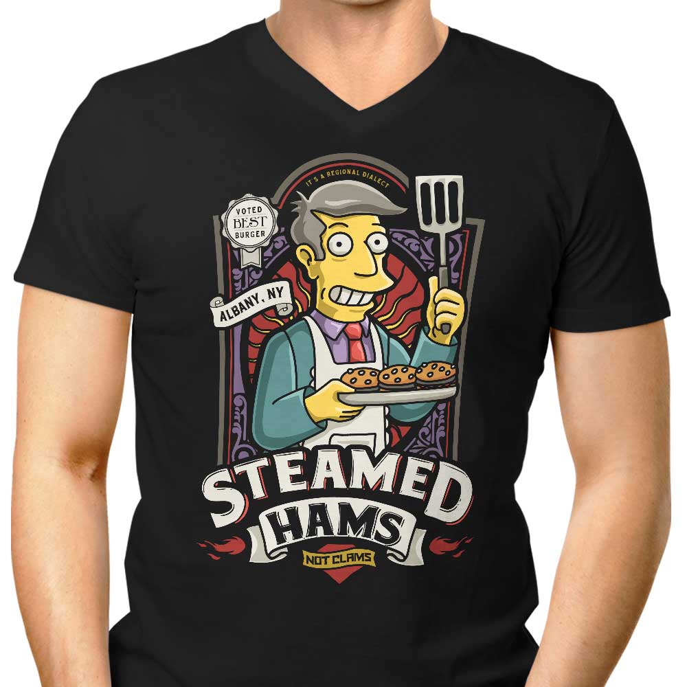 Steamed Hams Men's V-Neck - Adult & Kids T-Shirts, Sweatshirts & Hoodies apparel design preview 1