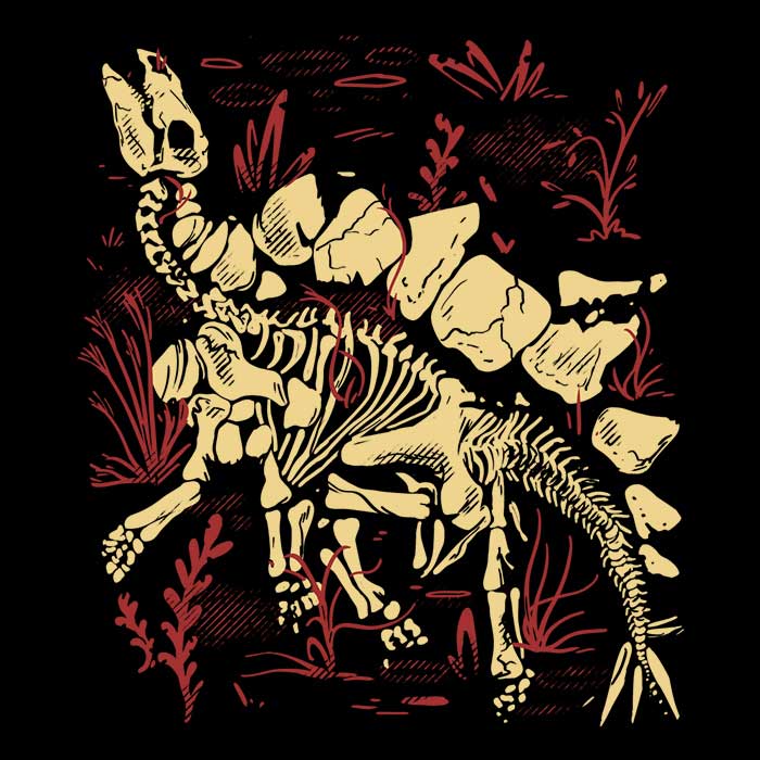 Stegosaurus Fossils Men's Apparel - Adult & Kids T-Shirts, Sweatshirts & Hoodies apparel design preview 2