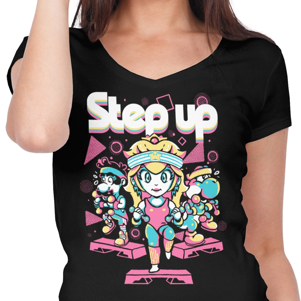 Step Up Women's V-Neck - Adult & Kids T-Shirts, Sweatshirts & Hoodies apparel design preview 2