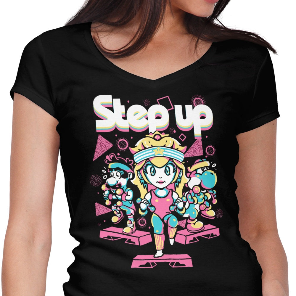 Step Up Women's V-Neck - Adult & Kids T-Shirts, Sweatshirts & Hoodies apparel design preview 1