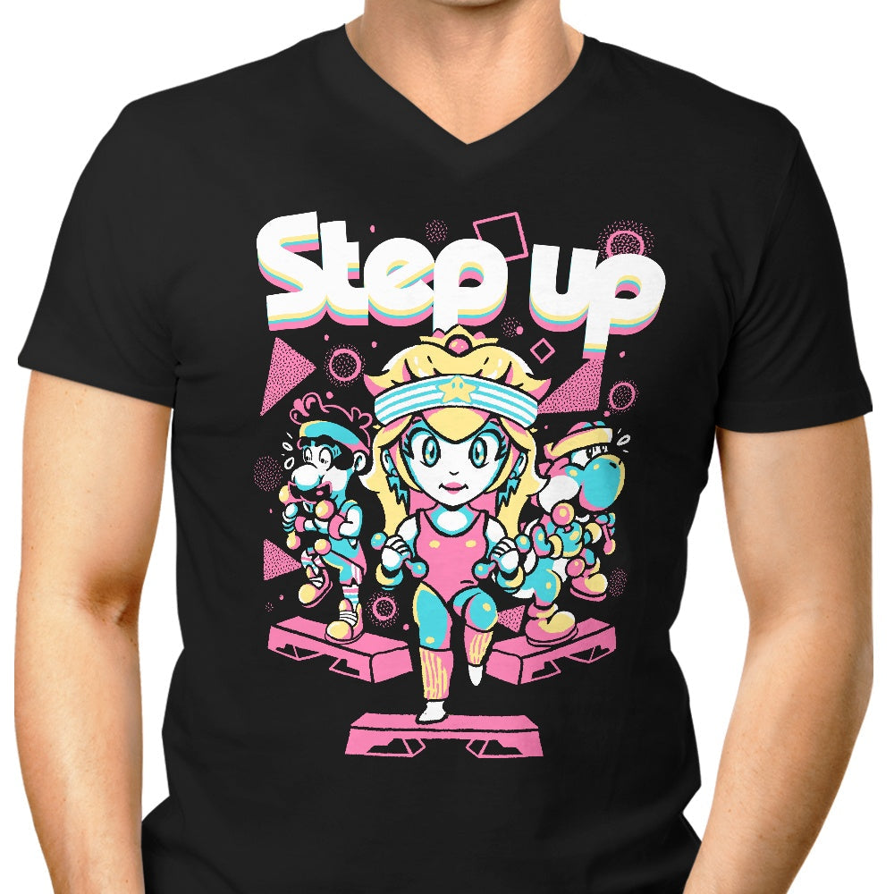 Step Up Men's V-Neck - Adult & Kids T-Shirts, Sweatshirts & Hoodies apparel design preview 1