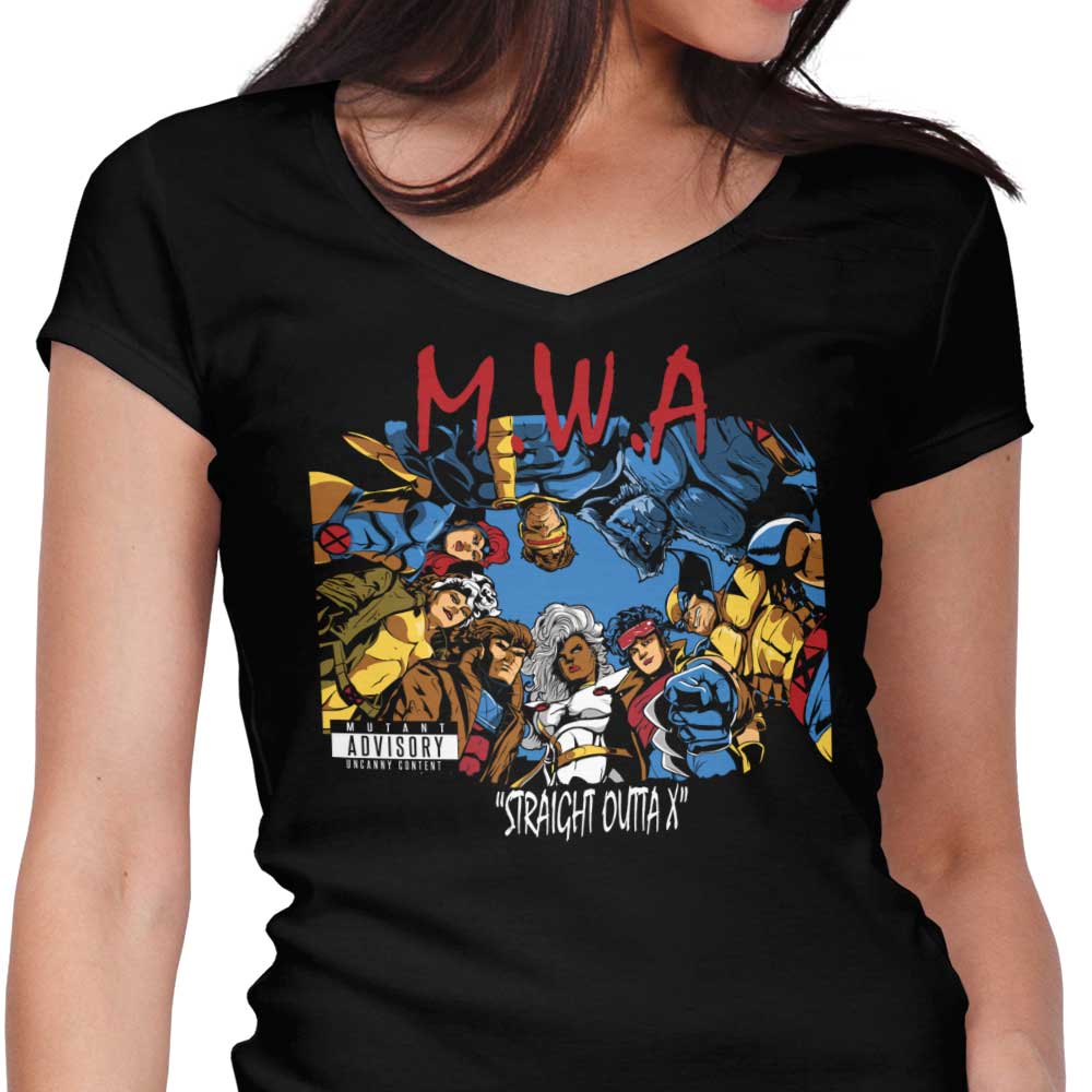 Straight Outta X Women's V-Neck - Adult & Kids T-Shirts, Sweatshirts & Hoodies apparel design preview 1