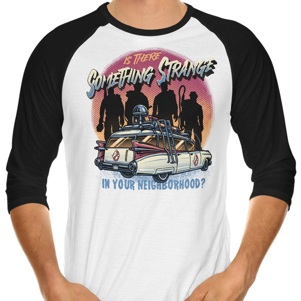 Strange Neighborhood 3/4 Sleeve Raglan - Adult & Kids T-Shirts, Sweatshirts & Hoodies apparel design preview 1