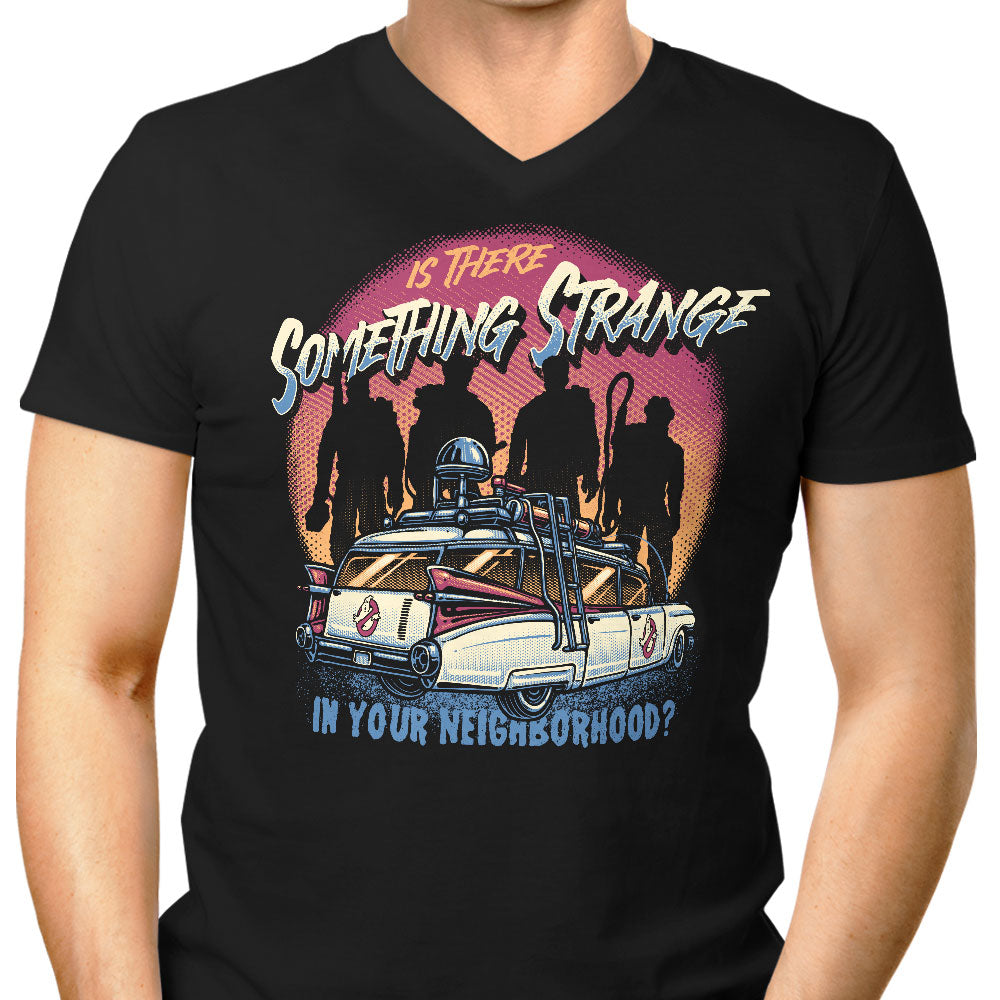 Strange Neighborhood Men's V-Neck - Adult & Kids T-Shirts, Sweatshirts & Hoodies apparel design preview 1