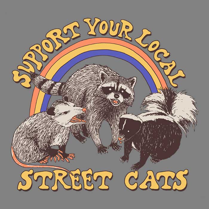 Street Cats - Adult & Kids T-Shirts, Sweatshirts & Hoodies apparel design preview 2
