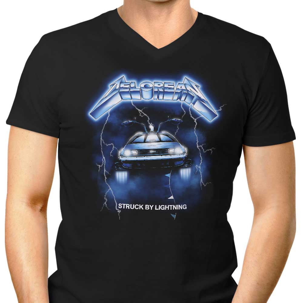 Struck by Lightning Men's V-Neck - Adult & Kids T-Shirts, Sweatshirts & Hoodies apparel design preview 1
