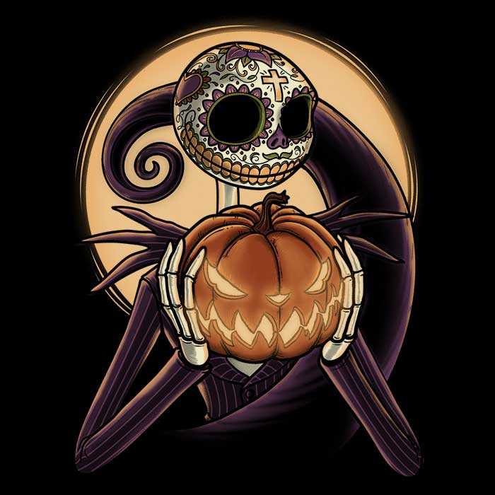 Sugar Skellington Women's Apparel - Adult & Kids T-Shirts, Sweatshirts & Hoodies apparel design preview 2