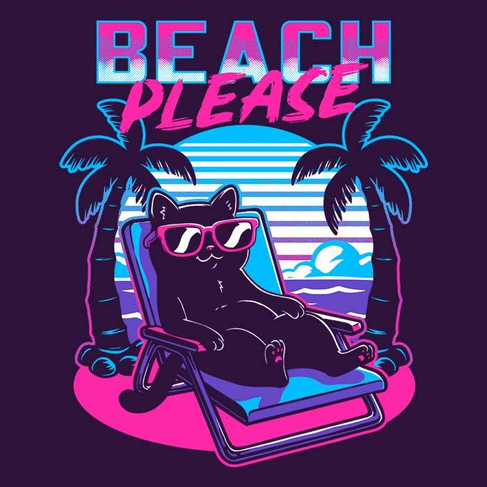 Summer Cat - Adult & Kids T-Shirts, Sweatshirts & Hoodies apparel design preview 2