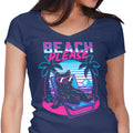 Summer Cat Women's V-Neck - Adult & Kids T-Shirts, Sweatshirts & Hoodies apparel design preview 1