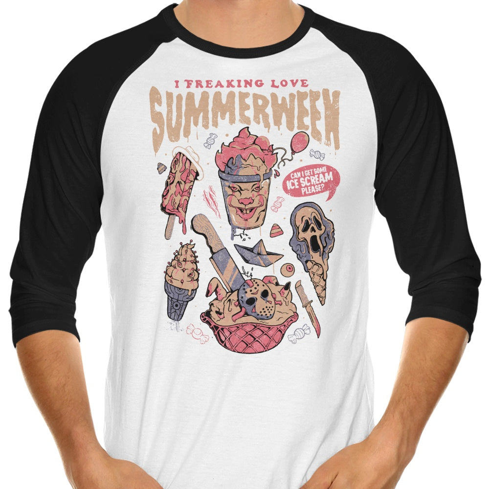 Summerween 3/4 Sleeve Raglan - Adult & Kids T-Shirts, Sweatshirts & Hoodies apparel design preview 1