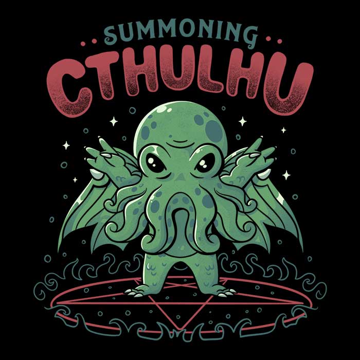 Summoning Cthulhu Men's Apparel - Adult & Kids T-Shirts, Sweatshirts & Hoodies apparel design preview 2