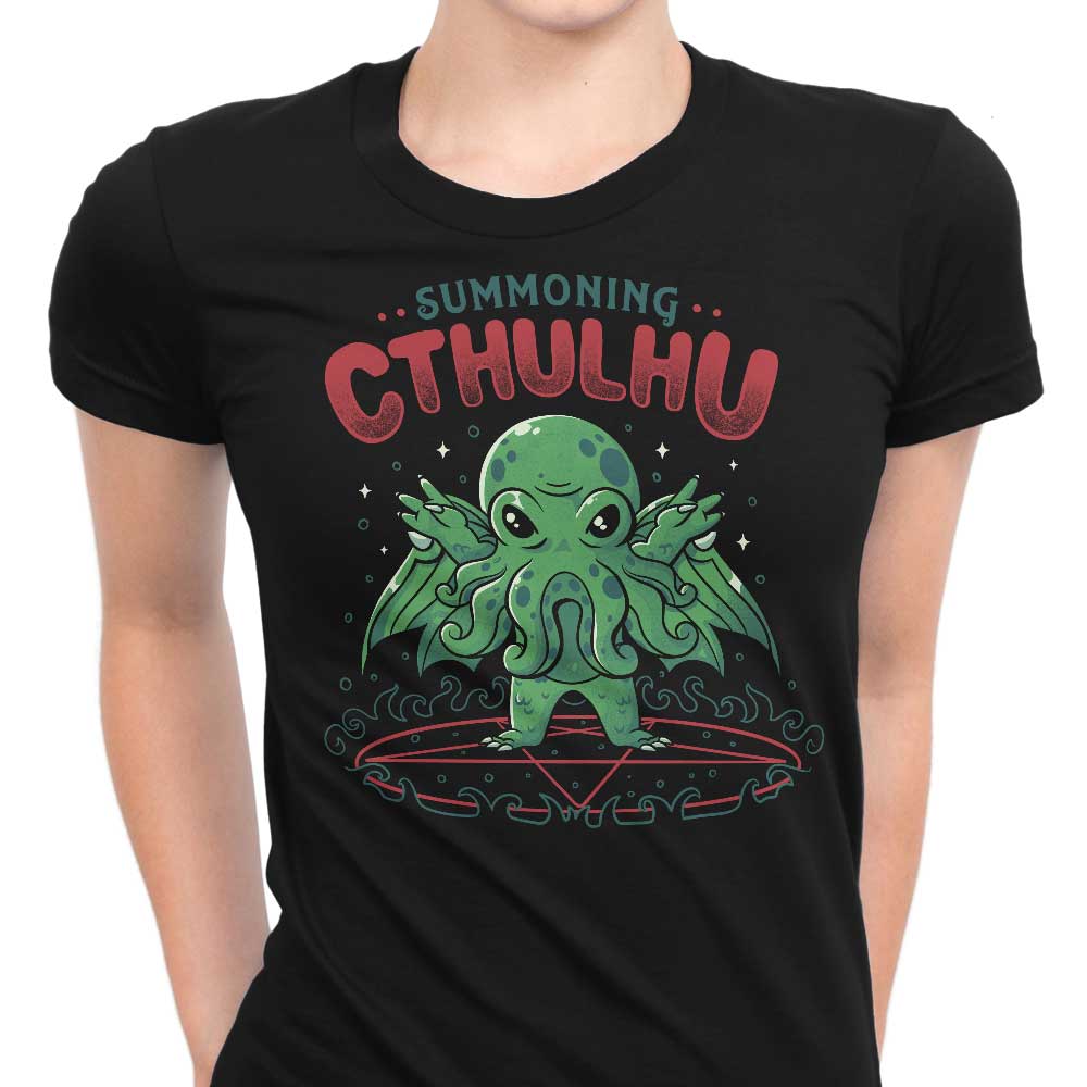 Summoning Cthulhu Women's Apparel - Adult & Kids T-Shirts, Sweatshirts & Hoodies apparel design preview 1