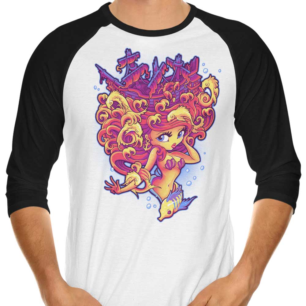 Sunken Treasure 3/4 Sleeve Raglan - Adult & Kids T-Shirts, Sweatshirts & Hoodies apparel design preview 1