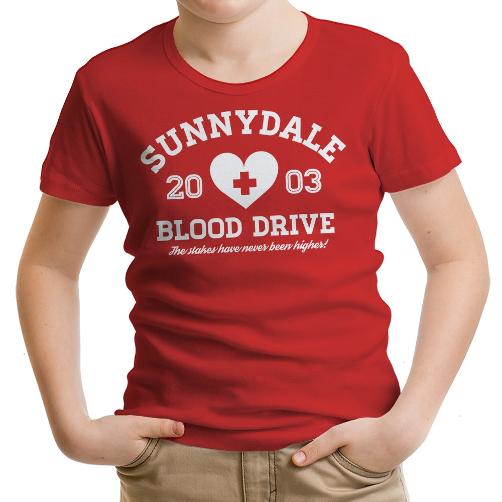 Sunnydale Blood Drive Youth Apparel - Adult & Kids T-Shirts, Sweatshirts & Hoodies apparel design preview 1