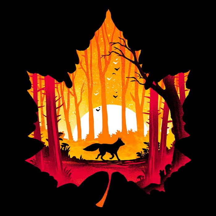 Sunset Fox Men's Apparel - Adult & Kids T-Shirts, Sweatshirts & Hoodies apparel design preview 2