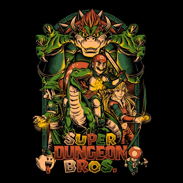 Super Dungeon Bros. Men's Apparel - Adult & Kids T-Shirts, Sweatshirts & Hoodies apparel design preview 2