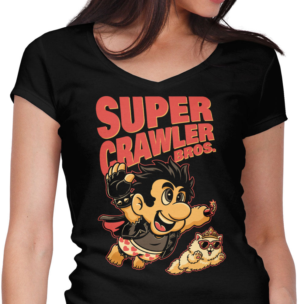Super Dungeon Crawler Women's V-Neck - Adult & Kids T-Shirts, Sweatshirts & Hoodies apparel design preview 1