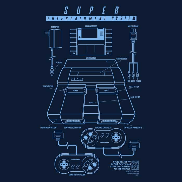 Super Entertainment System Youth Apparel - Adult & Kids T-Shirts, Sweatshirts & Hoodies apparel design preview 2