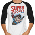 Super Groovy 3/4 Sleeve Raglan - Adult & Kids T-Shirts, Sweatshirts & Hoodies apparel design preview 1