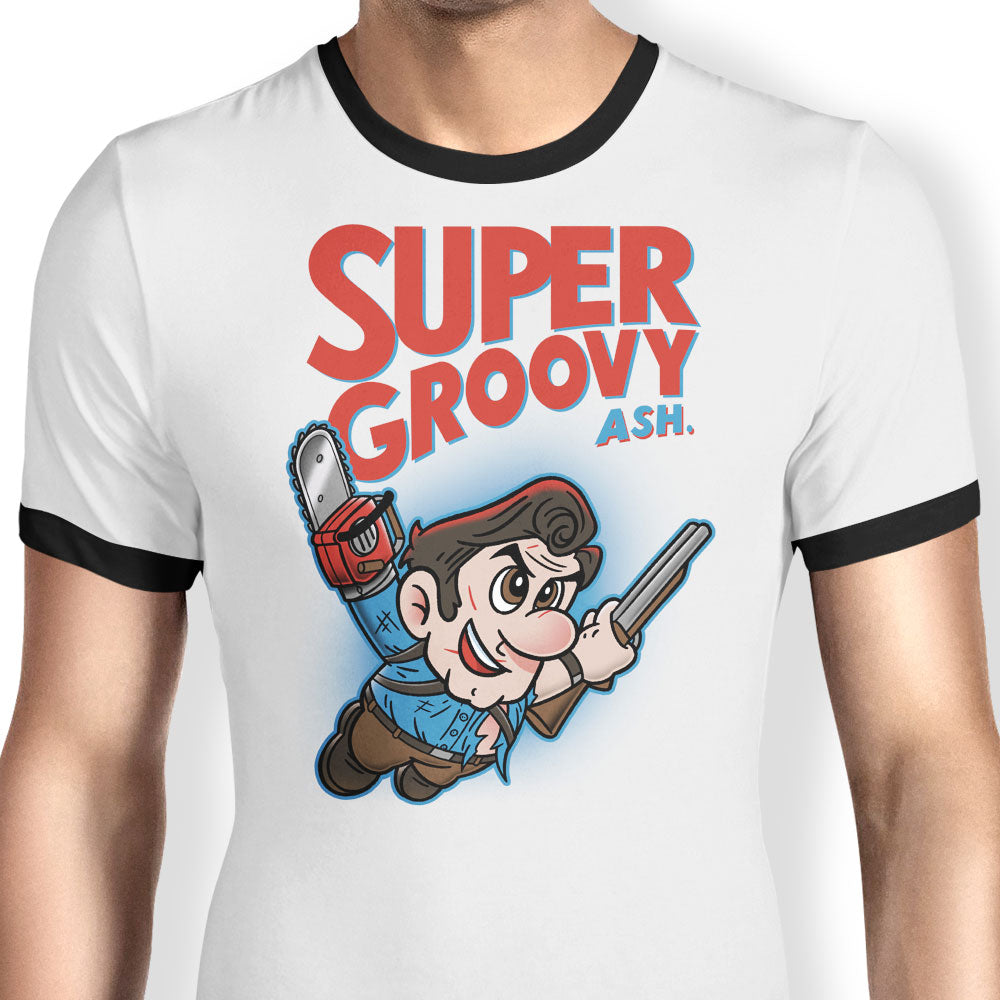 Super Groovy Ringer - Adult & Kids T-Shirts, Sweatshirts & Hoodies apparel design preview 1