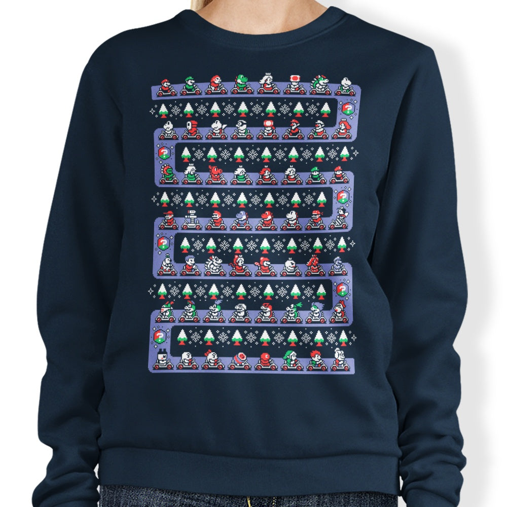 Super Holiday Kart - Adult & Kids T-Shirts, Sweatshirts & Hoodies apparel design preview 1