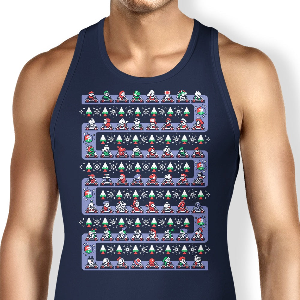 Super Holiday Kart Tank Top - Adult & Kids T-Shirts, Sweatshirts & Hoodies apparel design preview 1