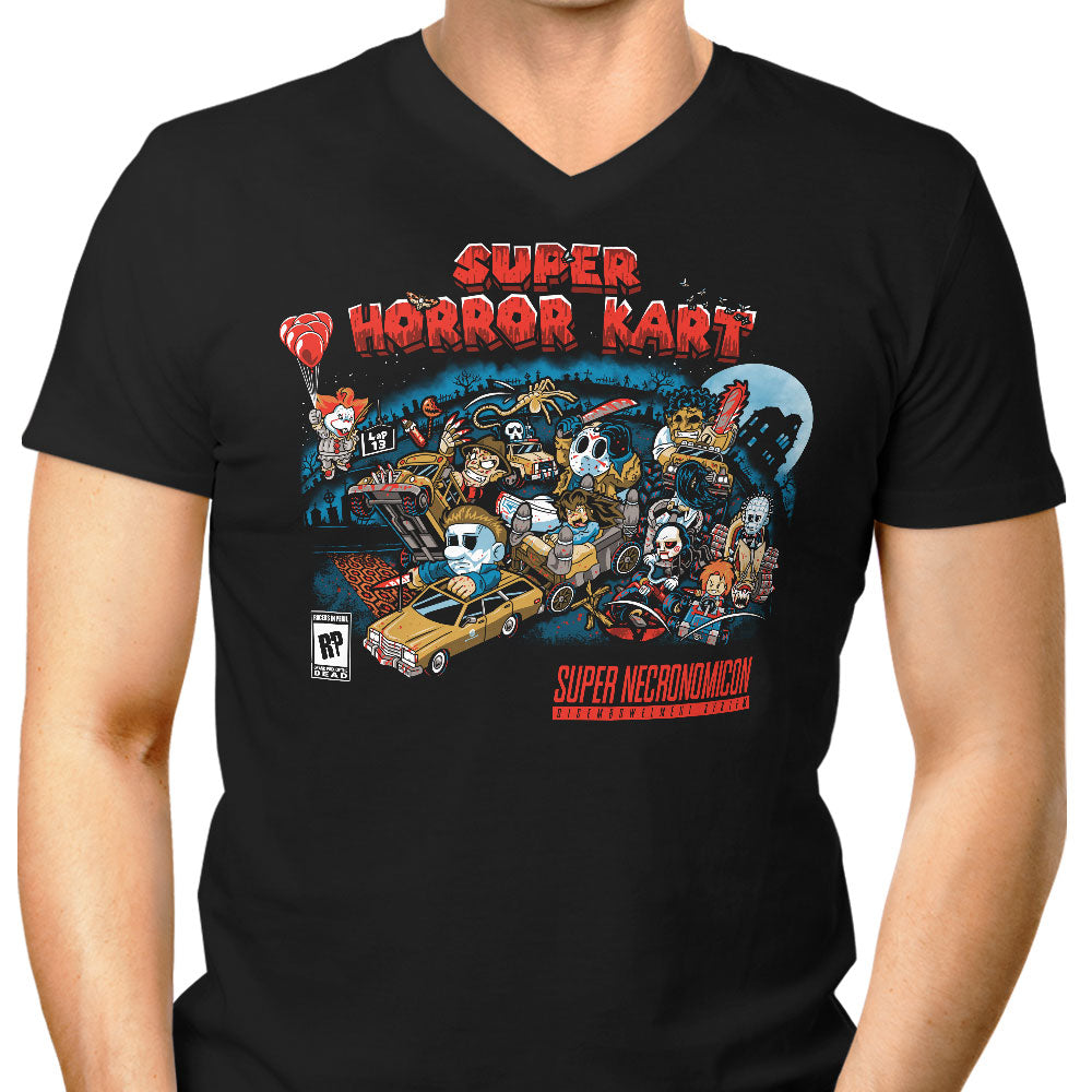 Super Horror Kart Men's V-Neck - Adult & Kids T-Shirts, Sweatshirts & Hoodies apparel design preview 1