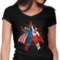 Super Maniac Friends Women's V-Neck - Adult & Kids T-Shirts, Sweatshirts & Hoodies apparel design preview 1