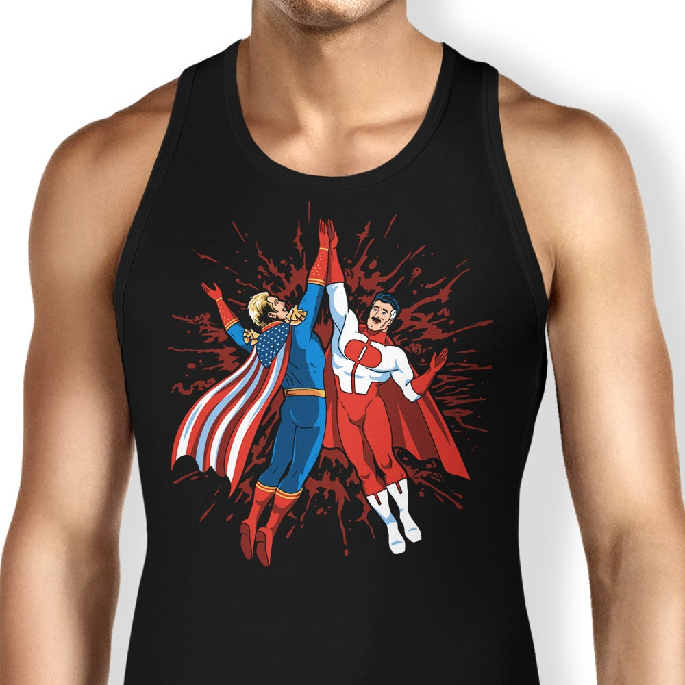 Super Maniac Friends Tank Top - Adult & Kids T-Shirts, Sweatshirts & Hoodies apparel design preview 1