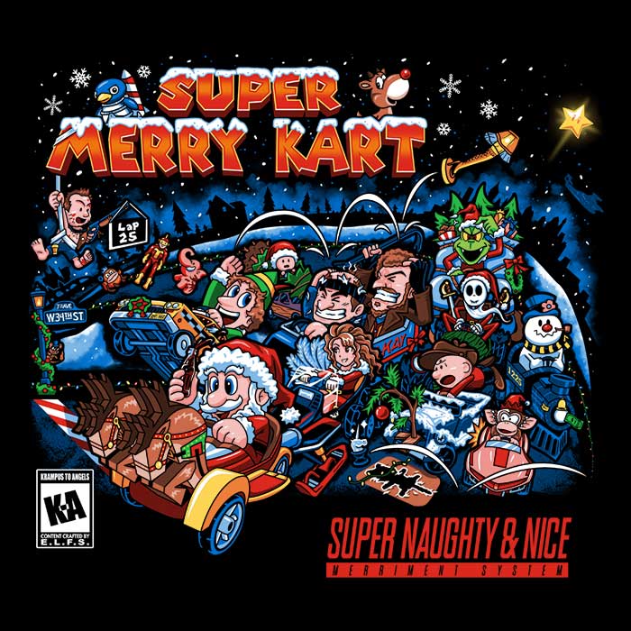 Super Merry Kart Men's Apparel - Adult & Kids T-Shirts, Sweatshirts & Hoodies apparel design preview 2