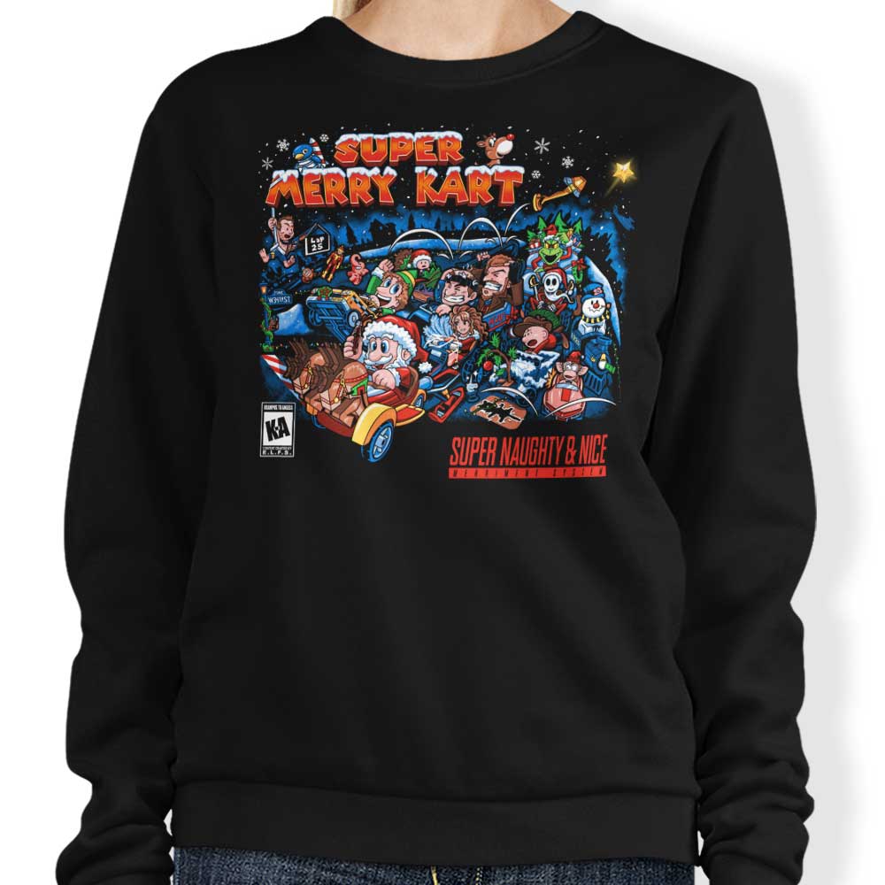 Super Merry Kart - Adult & Kids T-Shirts, Sweatshirts & Hoodies apparel design preview 1