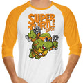 Super Mikey Bros 3/4 Sleeve Raglan - Adult & Kids T-Shirts, Sweatshirts & Hoodies apparel design preview 1