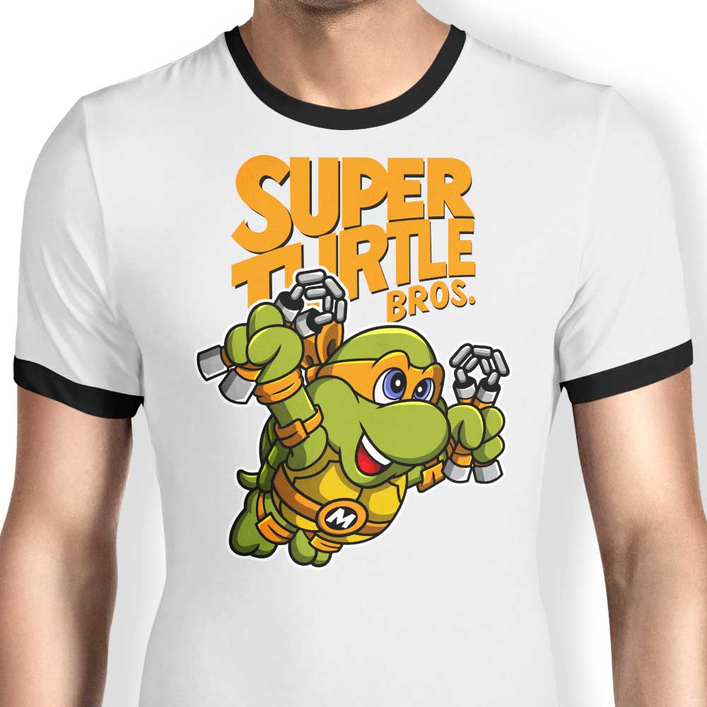 Super Mikey Bros Ringer - Adult & Kids T-Shirts, Sweatshirts & Hoodies apparel design preview 1