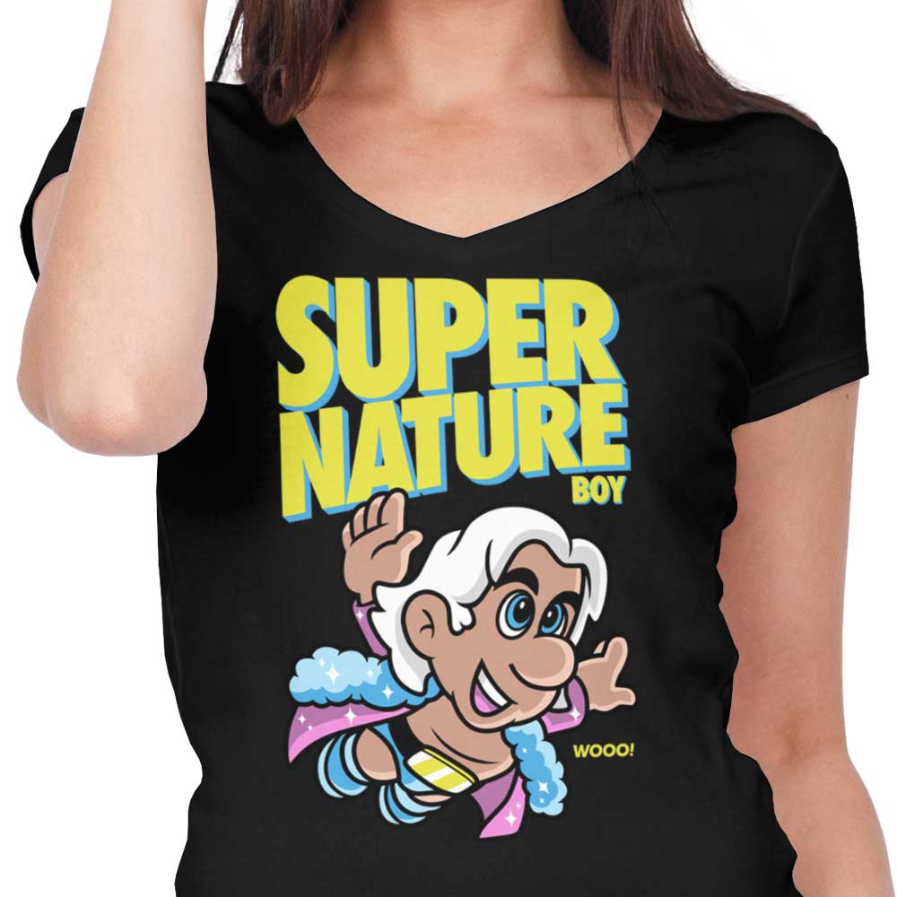 Super Nature Boy Women's V-Neck - Adult & Kids T-Shirts, Sweatshirts & Hoodies apparel design preview 2