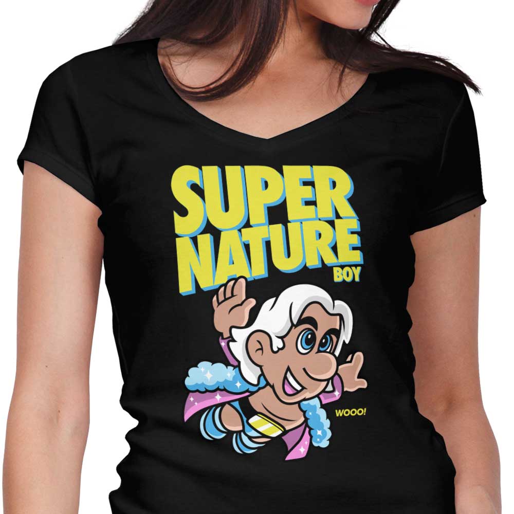 Super Nature Boy Women's V-Neck - Adult & Kids T-Shirts, Sweatshirts & Hoodies apparel design preview 1