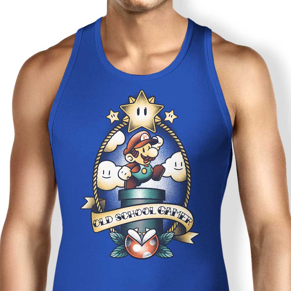 Super Old School Gamer Tank Top - Adult & Kids T-Shirts, Sweatshirts & Hoodies apparel design preview 1
