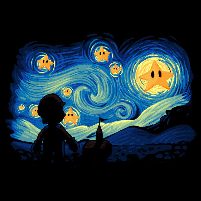 Super Starry Night Men's Apparel - Adult & Kids T-Shirts, Sweatshirts & Hoodies apparel design preview 2