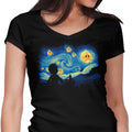 Super Starry Night Women's V-Neck - Adult & Kids T-Shirts, Sweatshirts & Hoodies apparel design preview 1