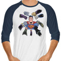Super Surrounded 3/4 Sleeve Raglan - Adult & Kids T-Shirts, Sweatshirts & Hoodies apparel design preview 1