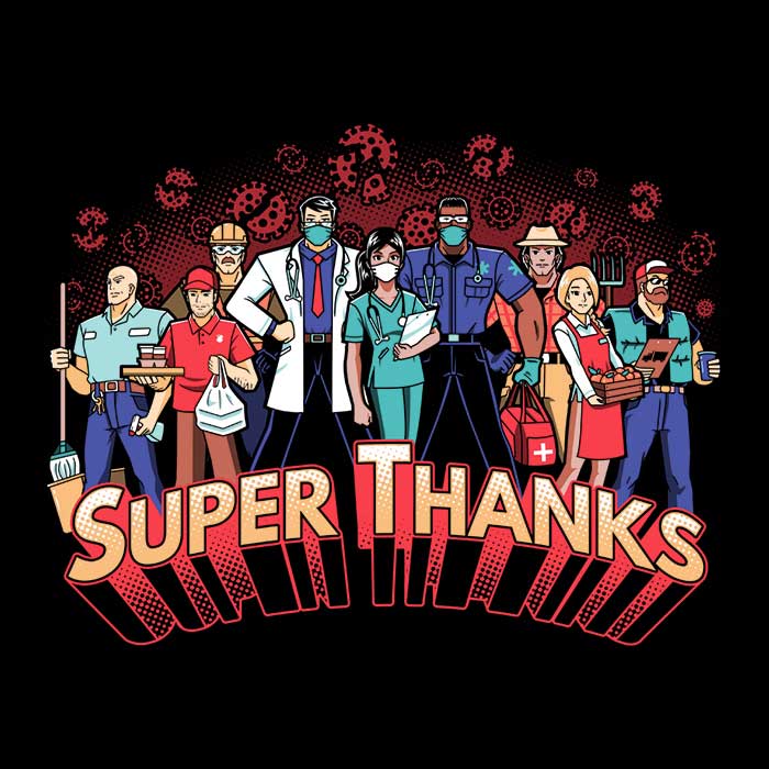 Super Thanks Men's Apparel - Adult & Kids T-Shirts, Sweatshirts & Hoodies apparel design preview 2