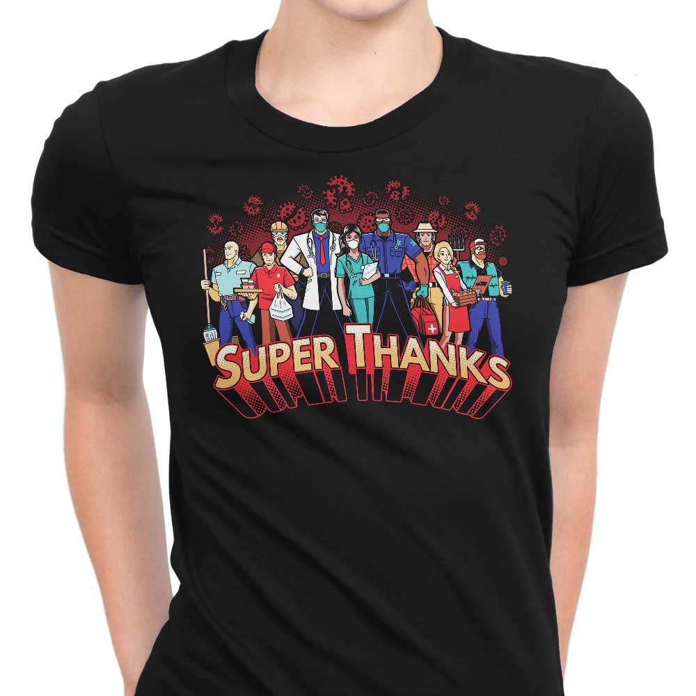 Super Thanks Women's Apparel - Adult & Kids T-Shirts, Sweatshirts & Hoodies apparel design preview 1