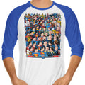 Superhumans vs. Masterminds 3/4 Sleeve Raglan - Adult & Kids T-Shirts, Sweatshirts & Hoodies apparel design preview 1