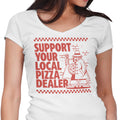 Support Local Pizza Women's V-Neck - Adult & Kids T-Shirts, Sweatshirts & Hoodies apparel design preview 1