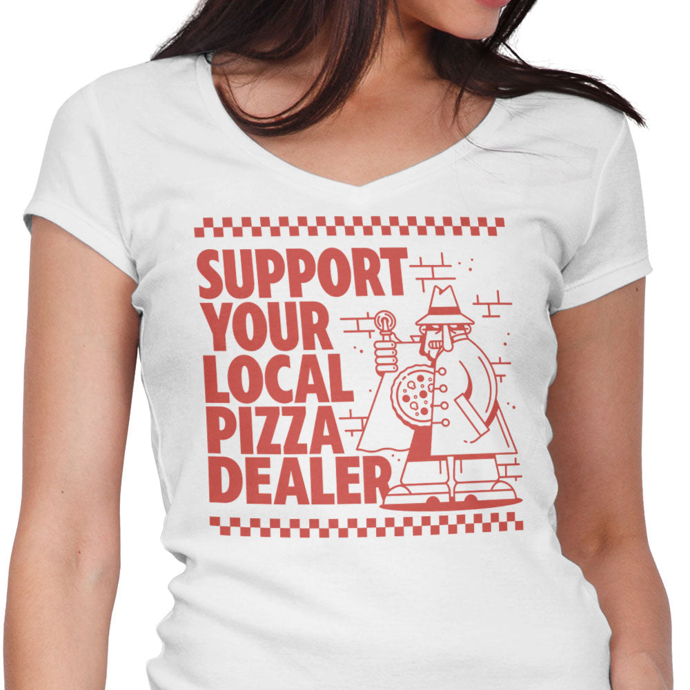 Support Local Pizza Women's V-Neck - Adult & Kids T-Shirts, Sweatshirts & Hoodies apparel design preview 1