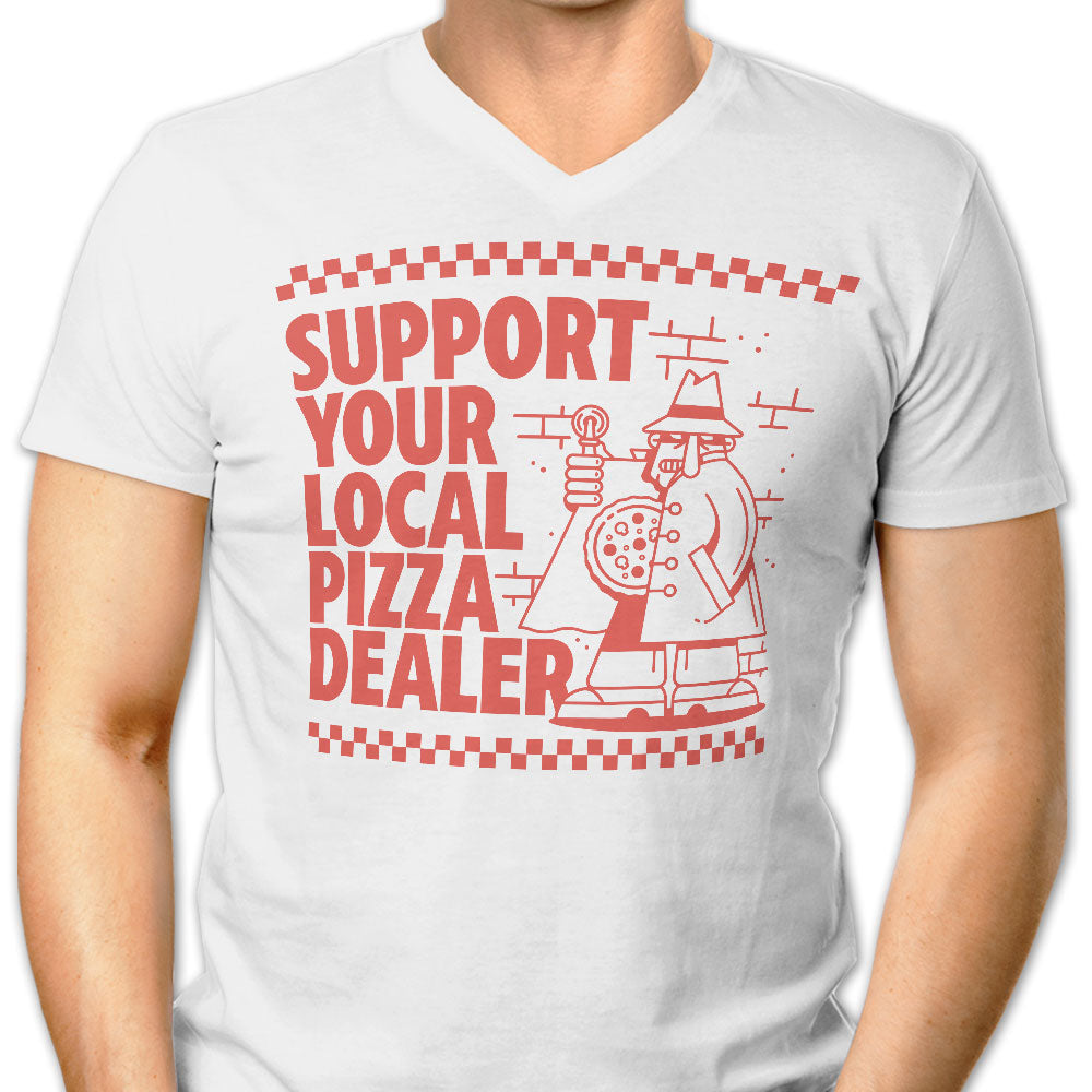 Support Local Pizza Men's V-Neck - Adult & Kids T-Shirts, Sweatshirts & Hoodies apparel design preview 1