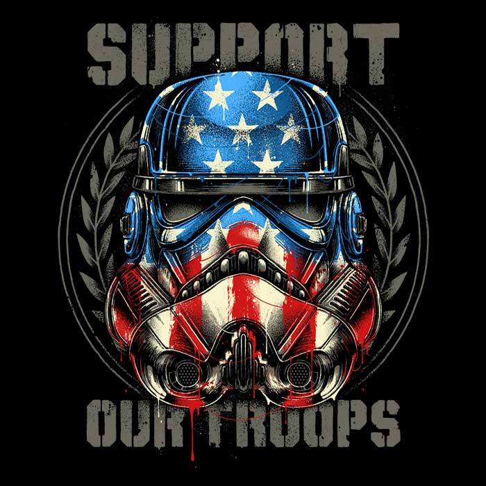Support Our Troops Men's Apparel - Adult & Kids T-Shirts, Sweatshirts & Hoodies apparel design preview 2
