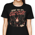Support Your Cat Cult Women's Apparel - Adult & Kids T-Shirts, Sweatshirts & Hoodies apparel design preview 1