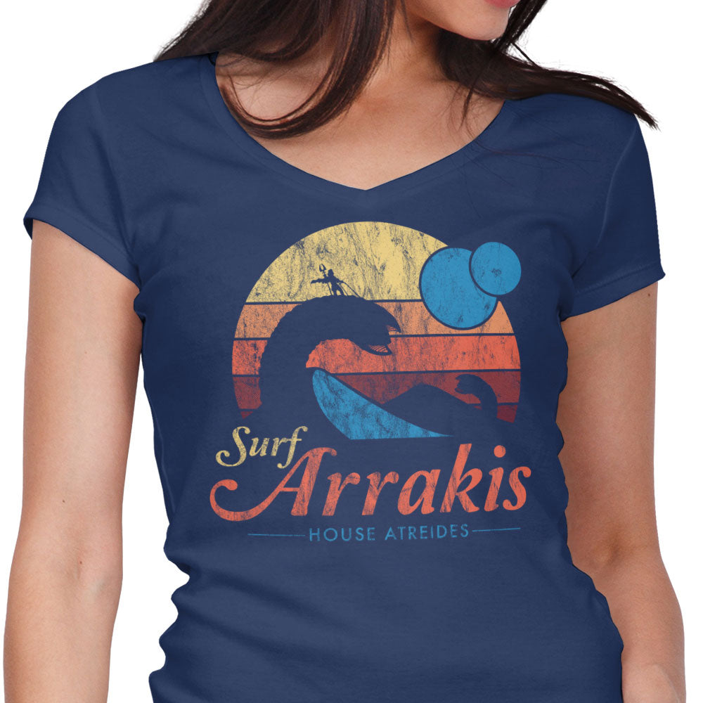 Surf Arrakis Women's V-Neck - Adult & Kids T-Shirts, Sweatshirts & Hoodies apparel design preview 1