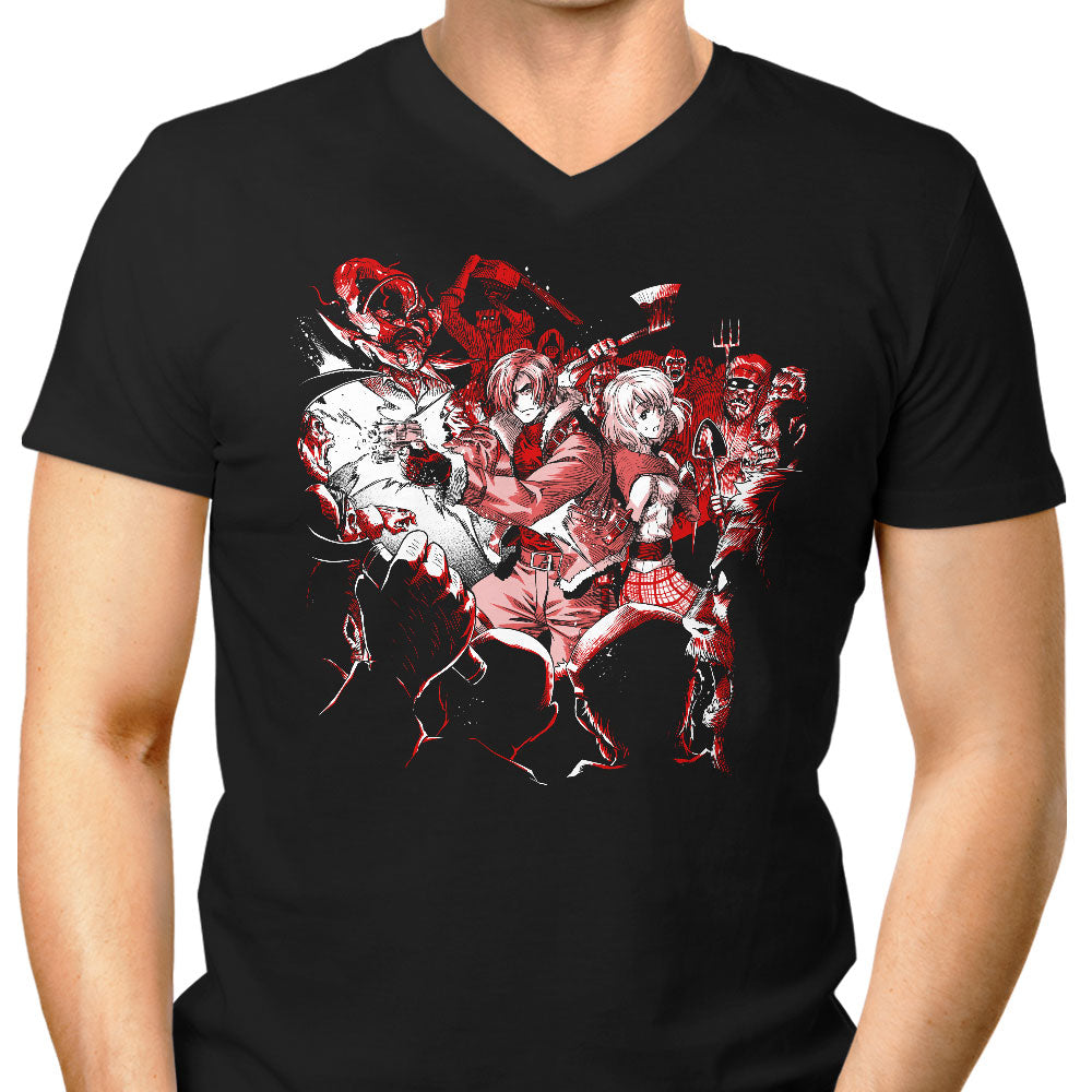 Surrounded by Evil Men's V-Neck - Adult & Kids T-Shirts, Sweatshirts & Hoodies apparel design preview 1