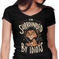 Surrounded by Idiots Women's V-Neck - Adult & Kids T-Shirts, Sweatshirts & Hoodies apparel design preview 1